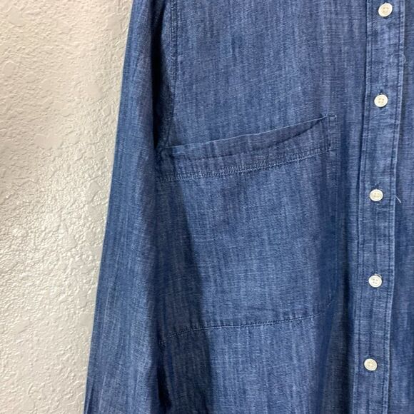 Loft "The Softened "L/S Chambray Button Front Shirt - Picture 2 of 9